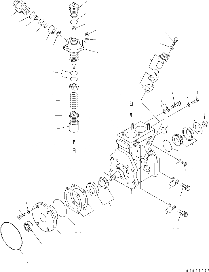 Схема запчастей Komatsu SA6D140E-3CM-7 - ТОПЛИВН. НАСОС (НАСОС) (МАЛОВЯЗК. ТОПЛИВН. СПЕЦ-Я.) (ОГРАНИЧЕНИЯ ПО ВЫБРОСУ ЕВРОП. И ЕС-2) (ВНУТР. ЧАСТИ)(№9-) ДВИГАТЕЛЬ