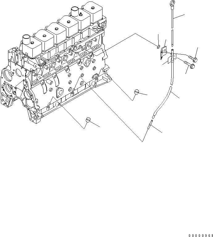 Схема запчастей Komatsu SA6D102E-2-B - МАСЛ. ЩУП ДВИГАТЕЛЬ