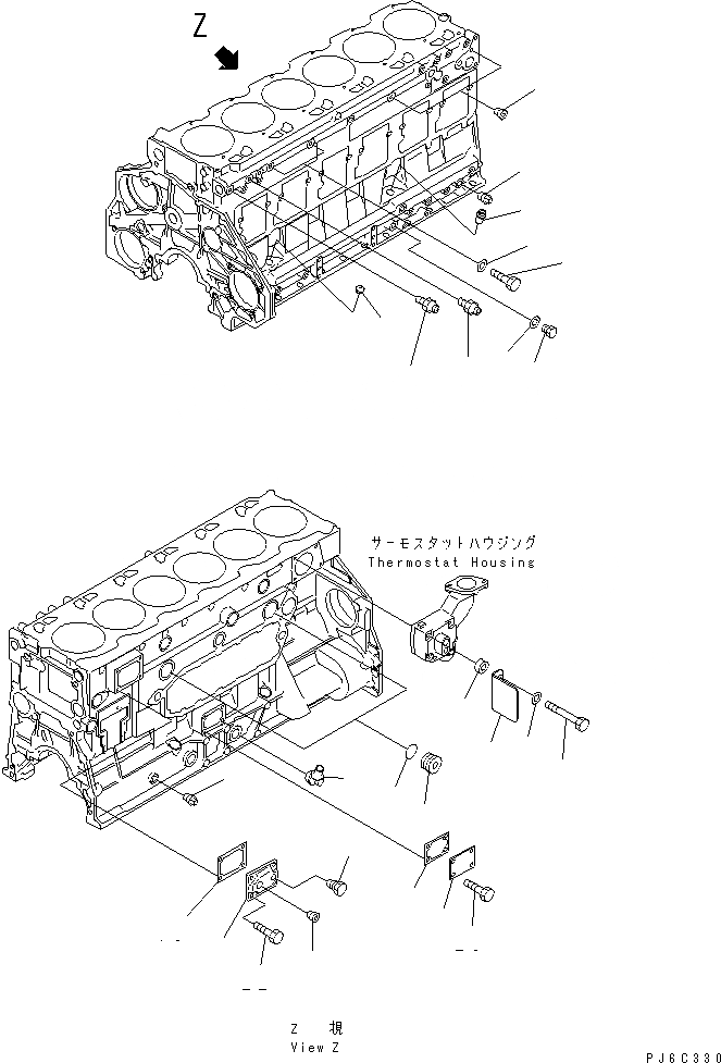Схема запчастей Komatsu SA6D125E-2A-KU - БЛОК ЦИЛИНДРОВ КОМПОНЕНТЫ(№778-) ДВИГАТЕЛЬ