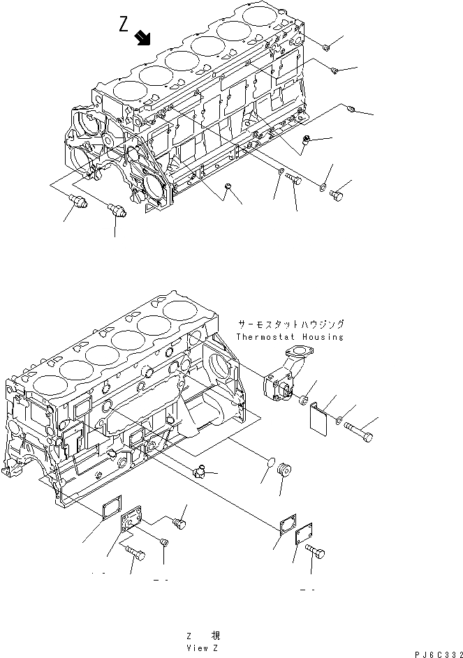 Схема запчастей Komatsu SA6D125E-2A-KU - БЛОК ЦИЛИНДРОВ КОМПОНЕНТЫ (С ПРОХОДНОЙ ФИЛЬТР)(№778-) ДВИГАТЕЛЬ