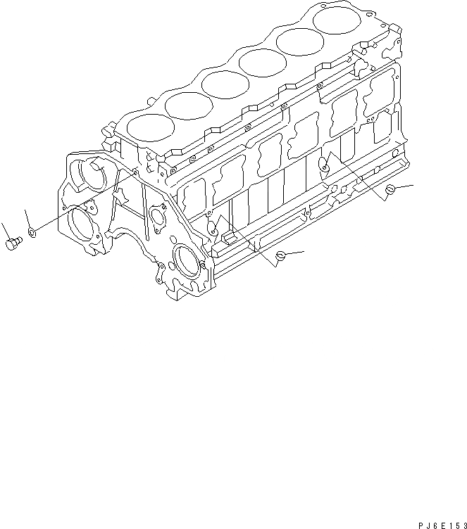 Схема запчастей Komatsu SA6D125-1HH - БЛОК ЦИЛИНДРОВ КОМПОНЕНТЫ ДВИГАТЕЛЬ