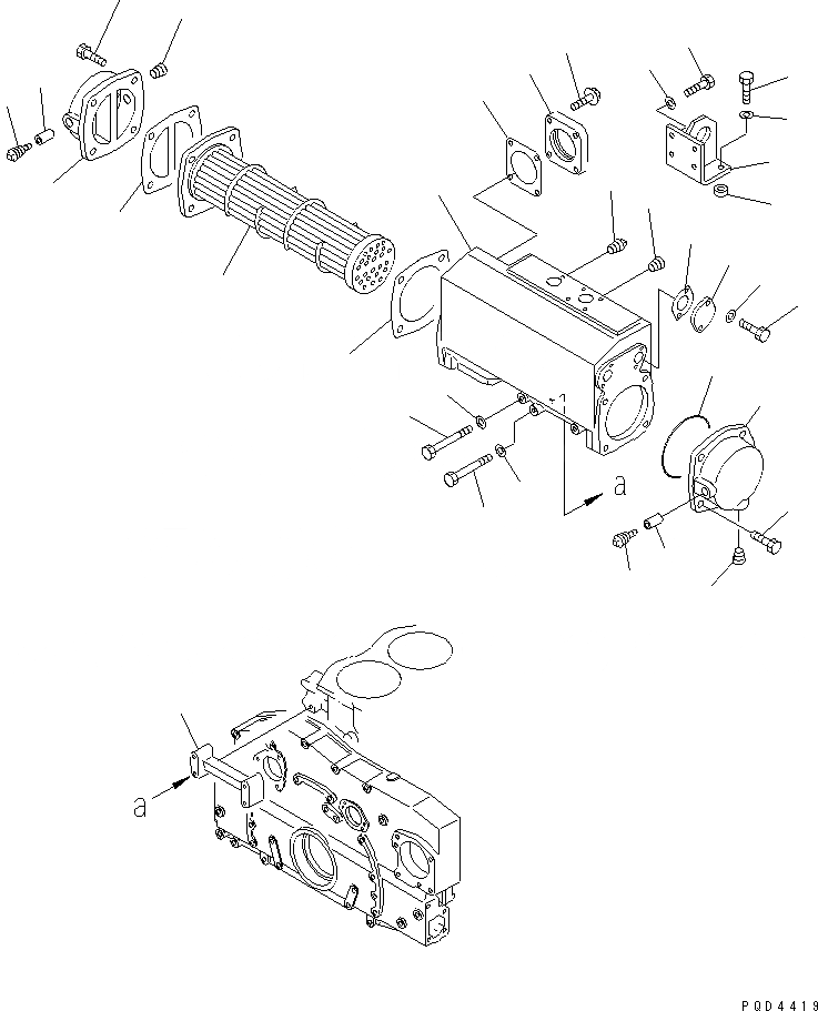 Схема запчастей Komatsu SA6D125-1HH - ПОДОГРЕВ EXCHENGER(№-8) ДВИГАТЕЛЬ