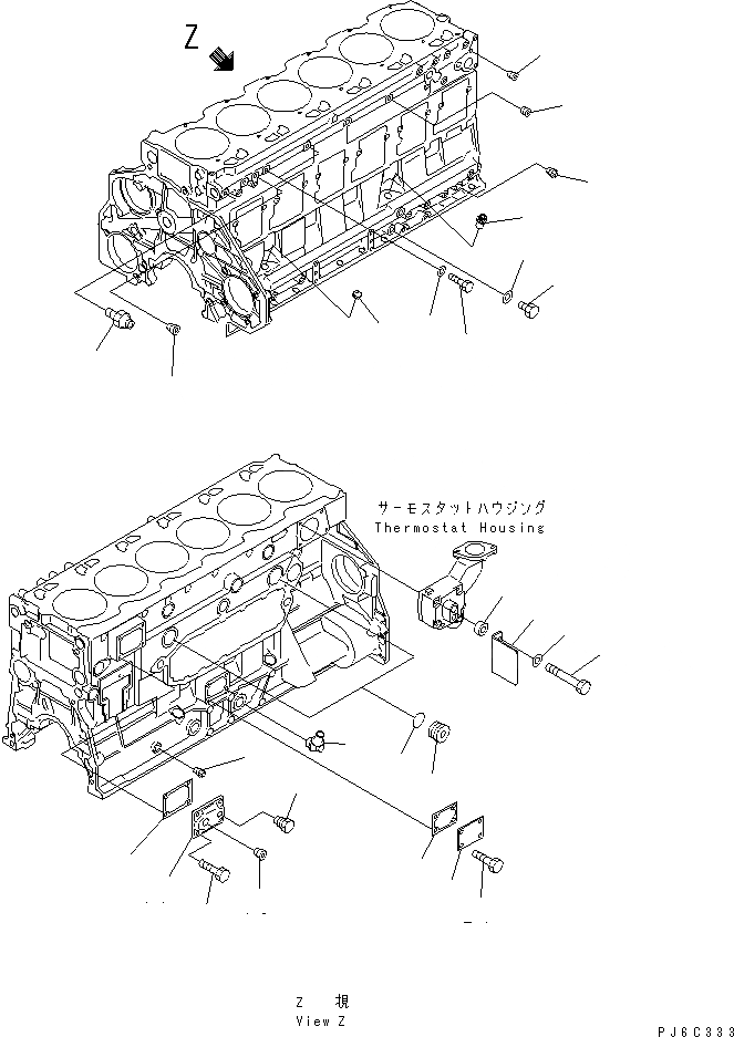 Схема запчастей Komatsu SA6D125E-2A-C - БЛОК ЦИЛИНДРОВ КОМПОНЕНТЫ(№778-) ДВИГАТЕЛЬ