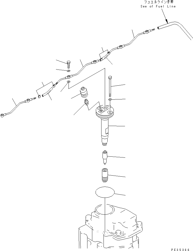 Схема запчастей Komatsu SA6D125E-2L - ФОРСУНКА ДВИГАТЕЛЬ