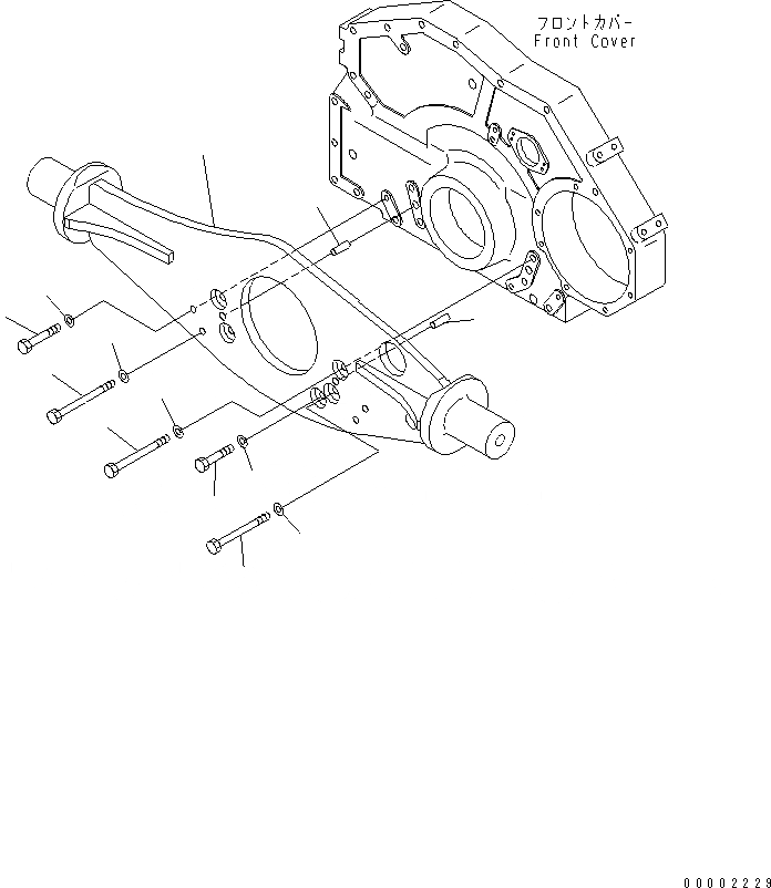 Схема запчастей Komatsu SA6D125E-3B-7 - КРЕПЛЕНИЕ ДВИГАТЕЛЯ(№-) ДВИГАТЕЛЬ