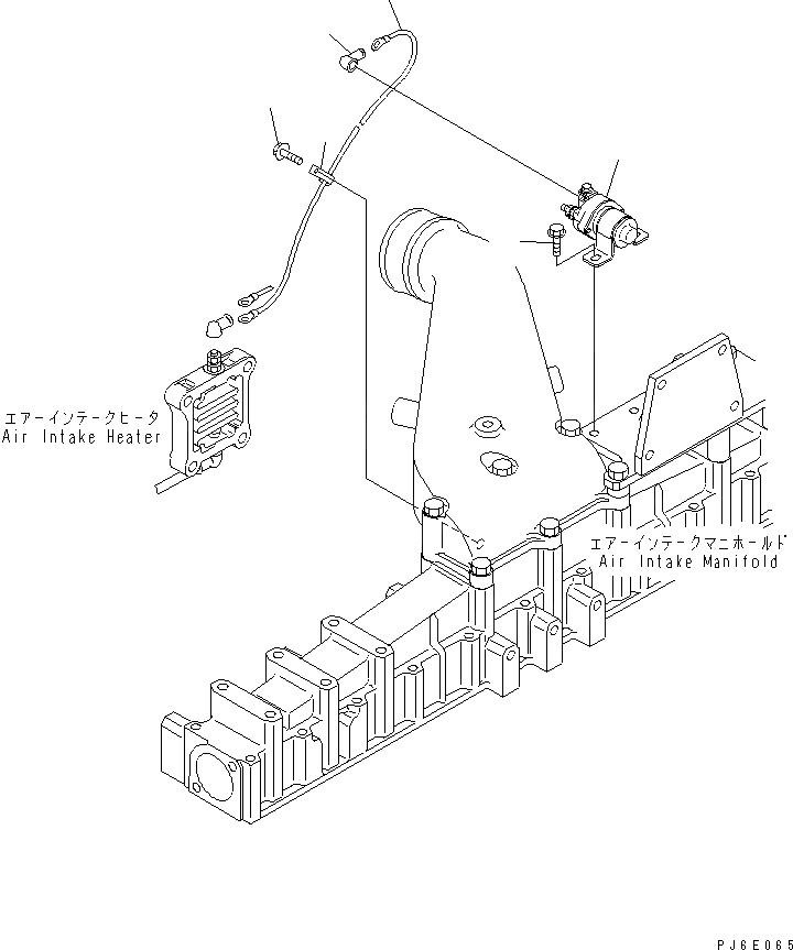 Схема запчастей Komatsu SA6D125E-3C-7A - ВЫКЛЮЧАТЕЛЬ ПОДОГРЕВАТЕЛЯ(№-) ДВИГАТЕЛЬ