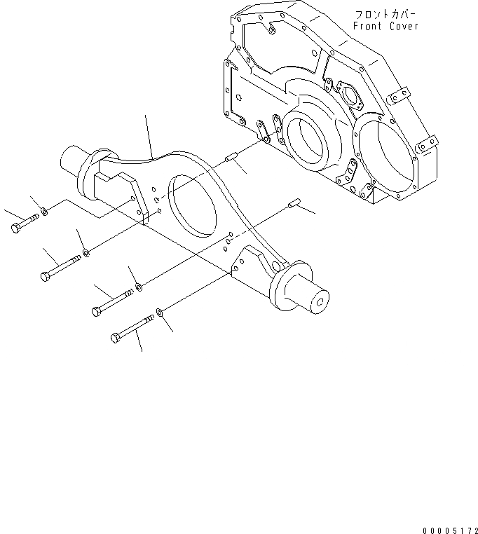 Схема запчастей Komatsu SA6D125E-3C-7A - КРЕПЛЕНИЕ ДВИГАТЕЛЯ(№-) ДВИГАТЕЛЬ