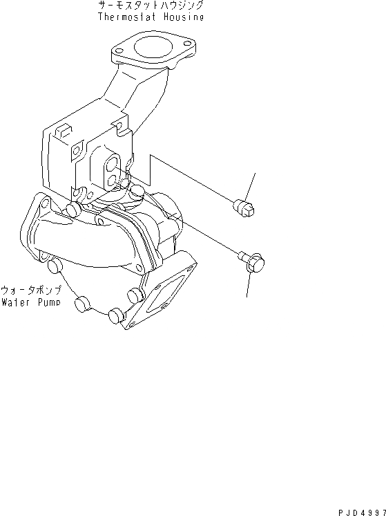 Схема запчастей Komatsu SA6D125E-2GD-W7 - ТЕРМОСТАТ BLIND ЗАГЛУШКА ДВИГАТЕЛЬ