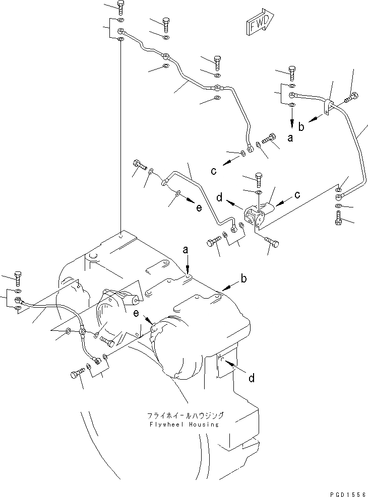 Схема запчастей Komatsu SA6D125E-2E-7 - МЕХ-М ОТБОРА МОЩНОСТИ (/)(№8-) ДВИГАТЕЛЬ