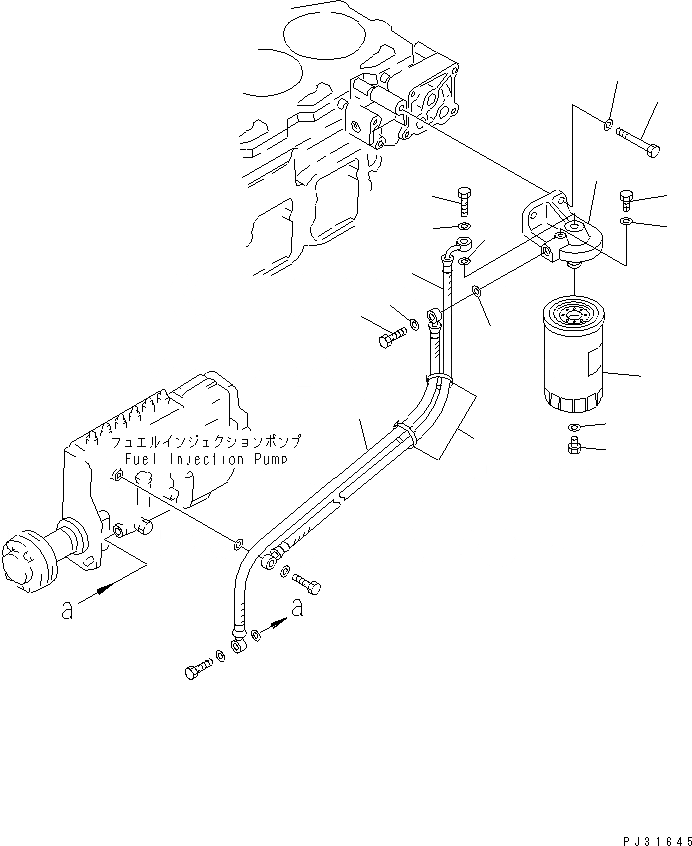Схема запчастей Komatsu SA6D125-1S - ТОПЛИВН. ФИЛЬТР. И ТРУБЫ ТОПЛИВН. СИСТЕМА