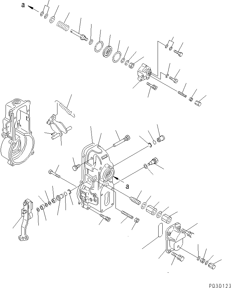 Схема запчастей Komatsu SA6D125E-2A-C7 - ТОПЛ. НАСОС (РЕГУЛЯТОР) (/) (С BOOST-COMPENSATOR) (ВНУТР. ЧАСТИ)(№77-87) ДВИГАТЕЛЬ