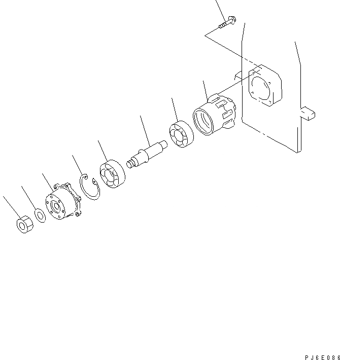 Схема запчастей Komatsu SA6D125E-3A-7W - ПРИВОД ВЕНТИЛЯТОРА(№-) ДВИГАТЕЛЬ