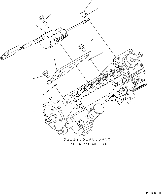 Схема запчастей Komatsu 6D125-1XX-B - SHUT OFF КЛАПАН(№98-) ТОПЛИВН. СИСТЕМА