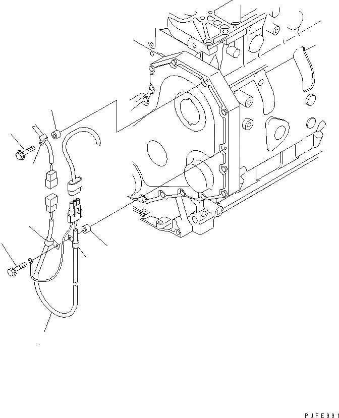 Схема запчастей Komatsu 6D125-1XX-B - ПРОВОДКА (КРОМЕ ЯПОН.)(№98-98) ТОПЛИВН. СИСТЕМА