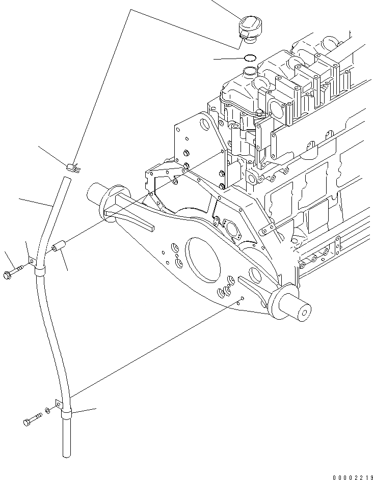 Схема запчастей Komatsu SA6D125E-3B-7 - КРЫШКА ГОЛОВКИ АКСЕССУАРЫ (САПУН)(№-) ДВИГАТЕЛЬ