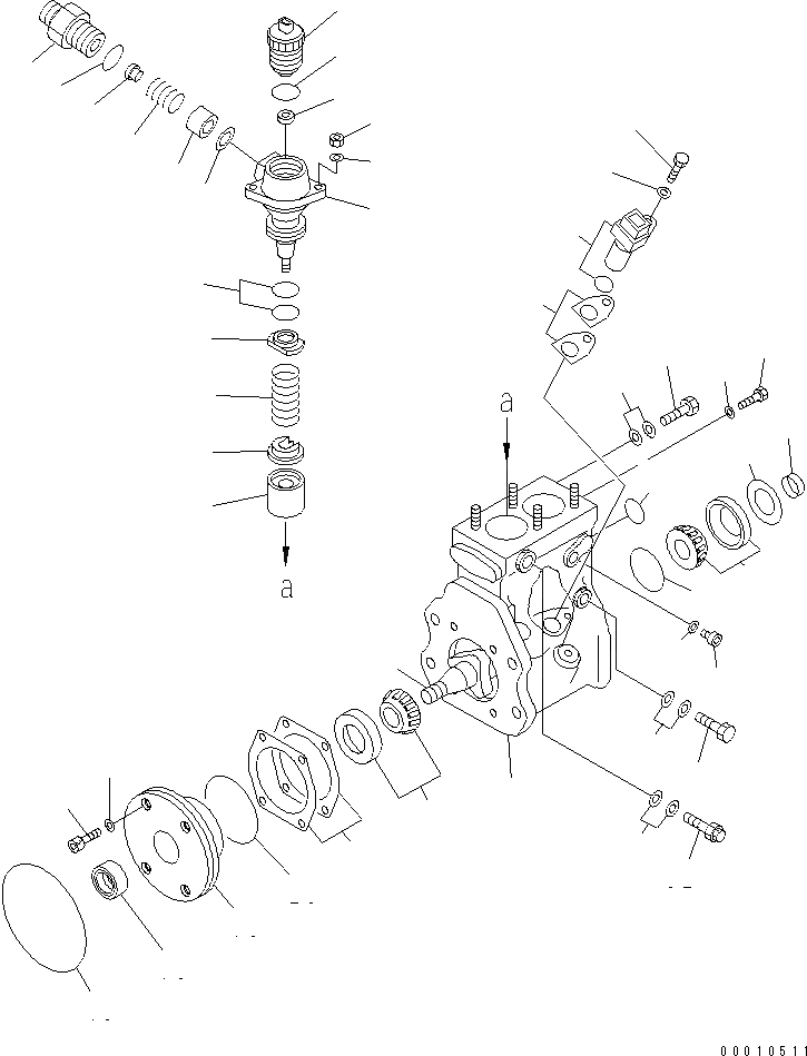 Схема запчастей Komatsu SA6D125E-3B-7 - ТОПЛИВН. НАСОС (/) (НАСОС) (ВНУТР. ЧАСТИ)(№77-) ДВИГАТЕЛЬ