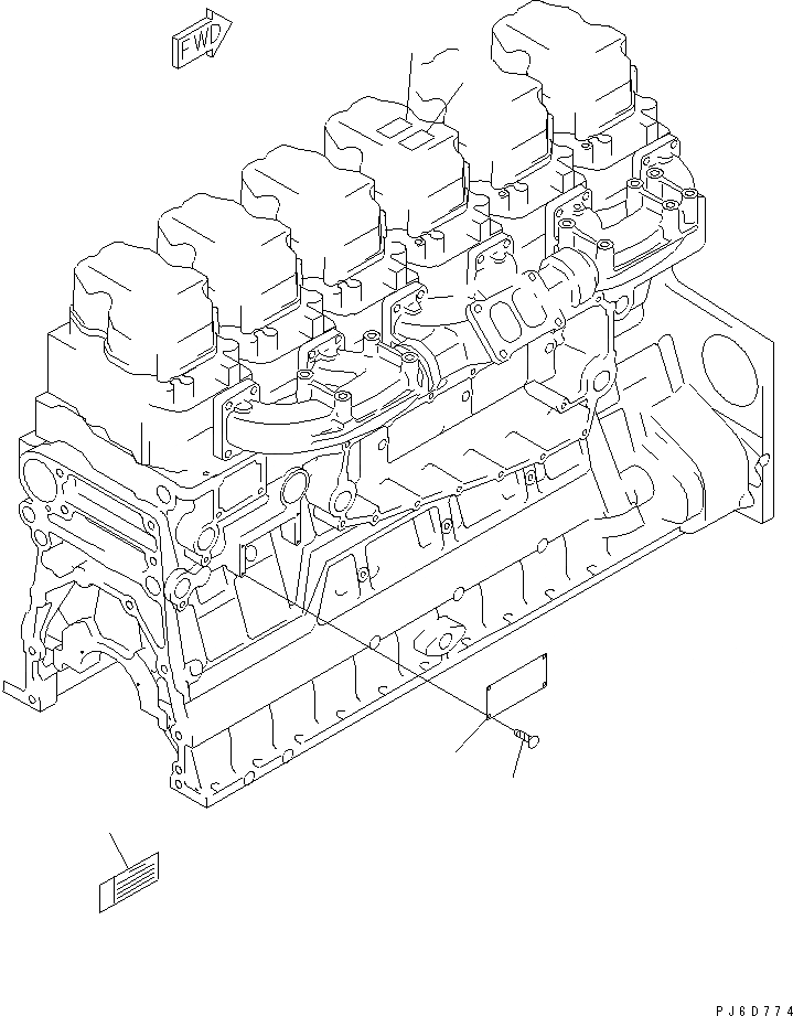 Схема запчастей Komatsu SA6D125E-3B-7 - ТАБЛИЧКИ (АНГЛ.)(№999-) ДВИГАТЕЛЬ
