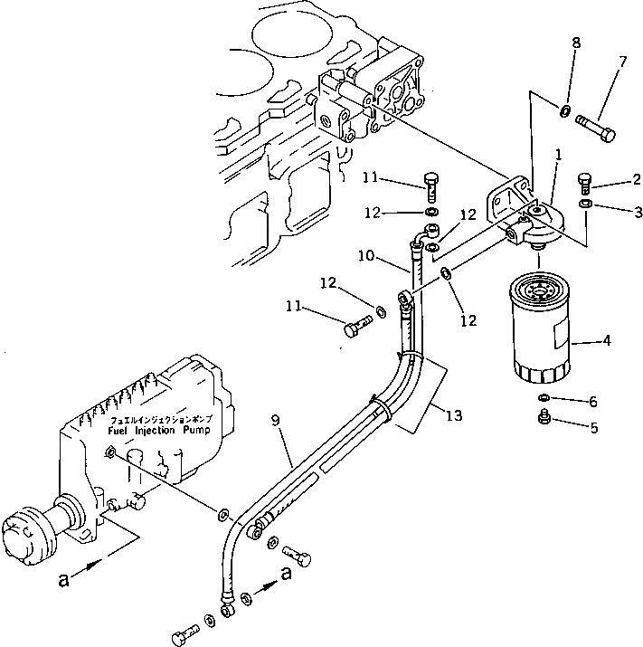 Схема запчастей Komatsu SA6D125-1S - ТОПЛИВН. ФИЛЬТР. И ТРУБЫ ТОПЛИВН. СИСТЕМА