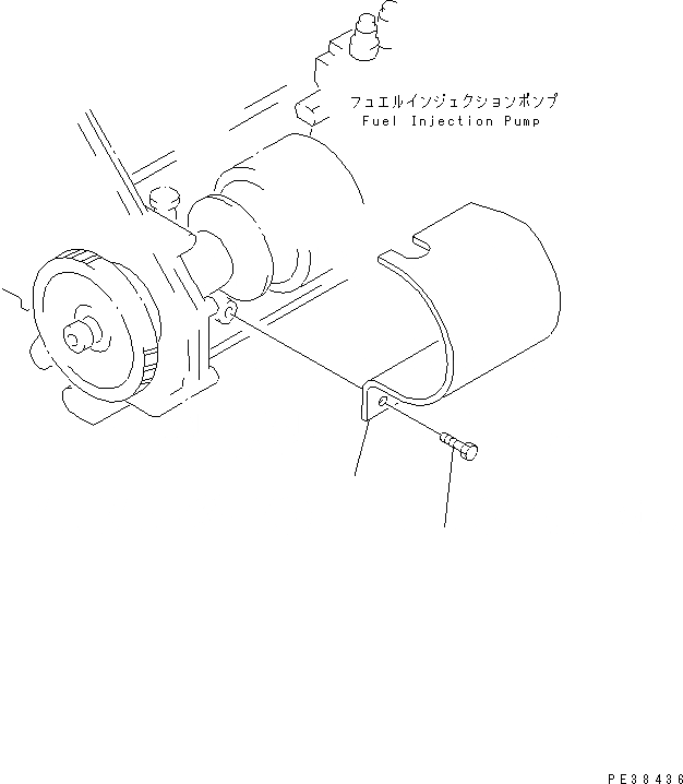 Схема запчастей Komatsu SA6D125E-2CT-T7 - ЗАЩИТА (ДЛЯ ПРИВОД ТОПЛ. НАСОСА)(№89-) ДВИГАТЕЛЬ