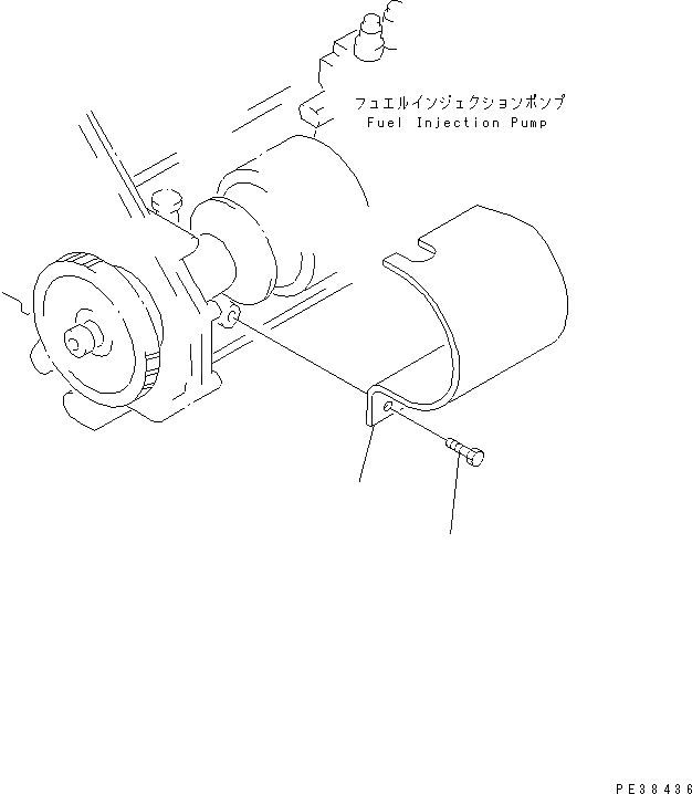 Схема запчастей Komatsu SA6D125E-2A-C7 - ЗАЩИТА (ДЛЯ ПРИВОД ТОПЛ. НАСОСА)(№89-) ДВИГАТЕЛЬ