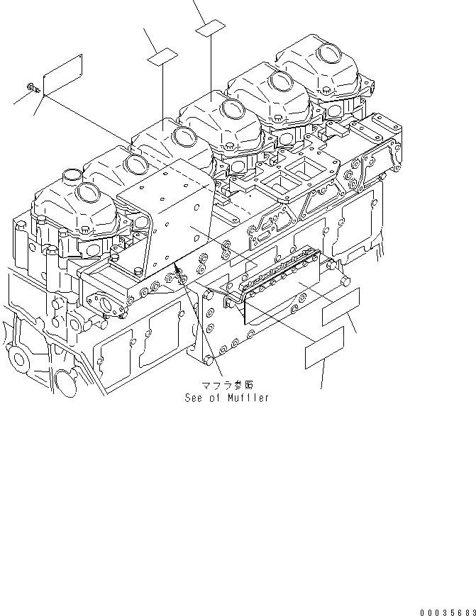 Схема запчастей Komatsu SA6D125E-3C-7T - ТАБЛИЧКИ (АНГЛ.) (ОГРАНИЧЕНИЯ ПО ВЫБРОСУ ЕВРОП. 2)(№7-) ДВИГАТЕЛЬ