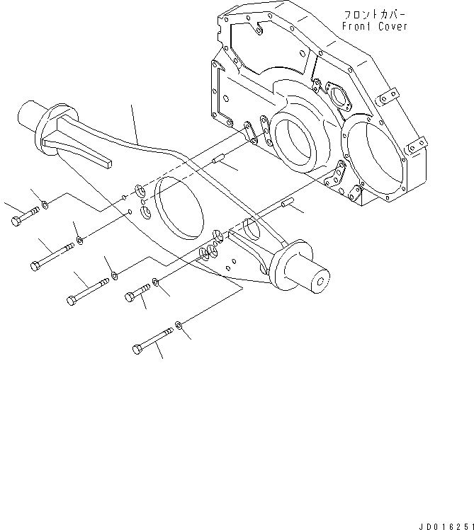 Схема запчастей Komatsu SA6D125E-3D-MS - КРЕПЛЕНИЕ ДВИГАТЕЛЯ(№-) ДВИГАТЕЛЬ