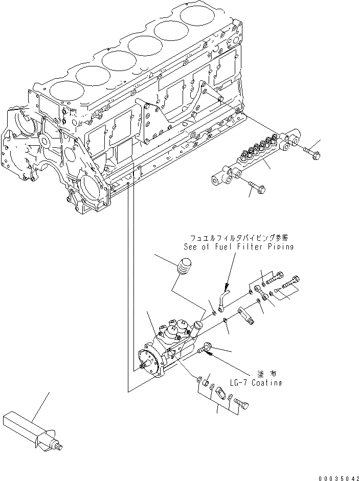 Схема запчастей Komatsu SA6D125E-3D-MS - ТОПЛИВН. НАСОС И COMMON RAIL (НИЗ. VISCOSITY ТОПЛИВН. СПЕЦ-Я.)(№-) ДВИГАТЕЛЬ