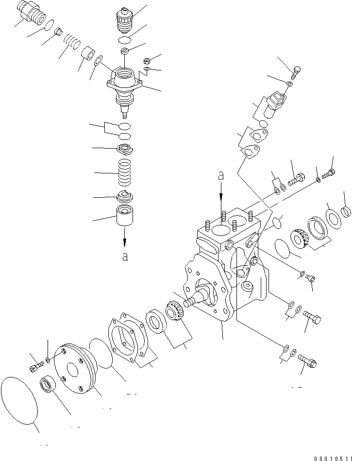 Схема запчастей Komatsu SA6D125E-3D-MS - ТОПЛИВН. НАСОС (/) (НАСОС) (ВНУТР. ЧАСТИ)(№-) ДВИГАТЕЛЬ