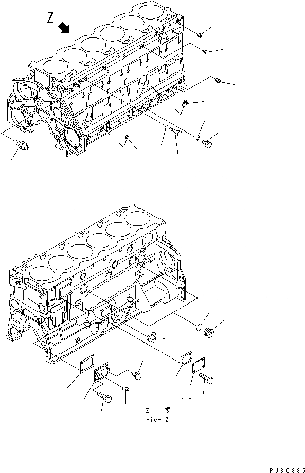 Схема запчастей Komatsu SA6D125E-2B-7 - БЛОК ЦИЛИНДРОВ КОМПОНЕНТЫ(№778-) ДВИГАТЕЛЬ