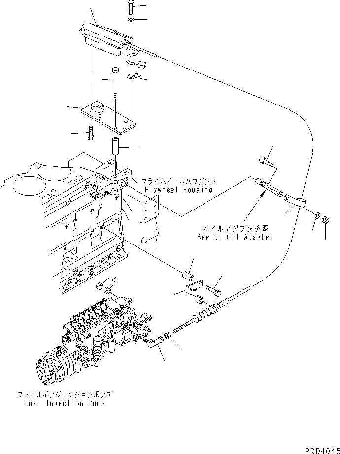 Схема запчастей Komatsu SA6D125E-2G-7 - СТОП МОТОР ДВИГАТЕЛЯ(№7-) ДВИГАТЕЛЬ