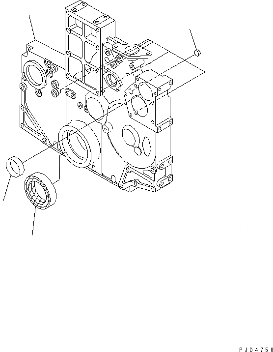 Схема запчастей Komatsu SA6D132-1MM - ПЕРЕДН. COVER(№7-) ДВИГАТЕЛЬ