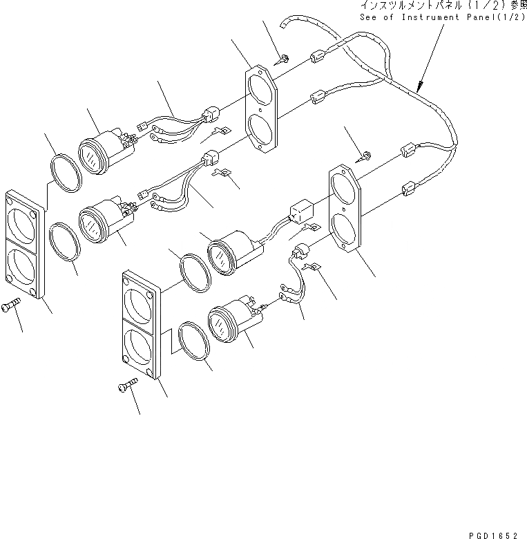 Схема запчастей Komatsu SA6D132-1MM - ПАНЕЛЬ ПРИБОРОВ (/)(№8-) ДВИГАТЕЛЬ