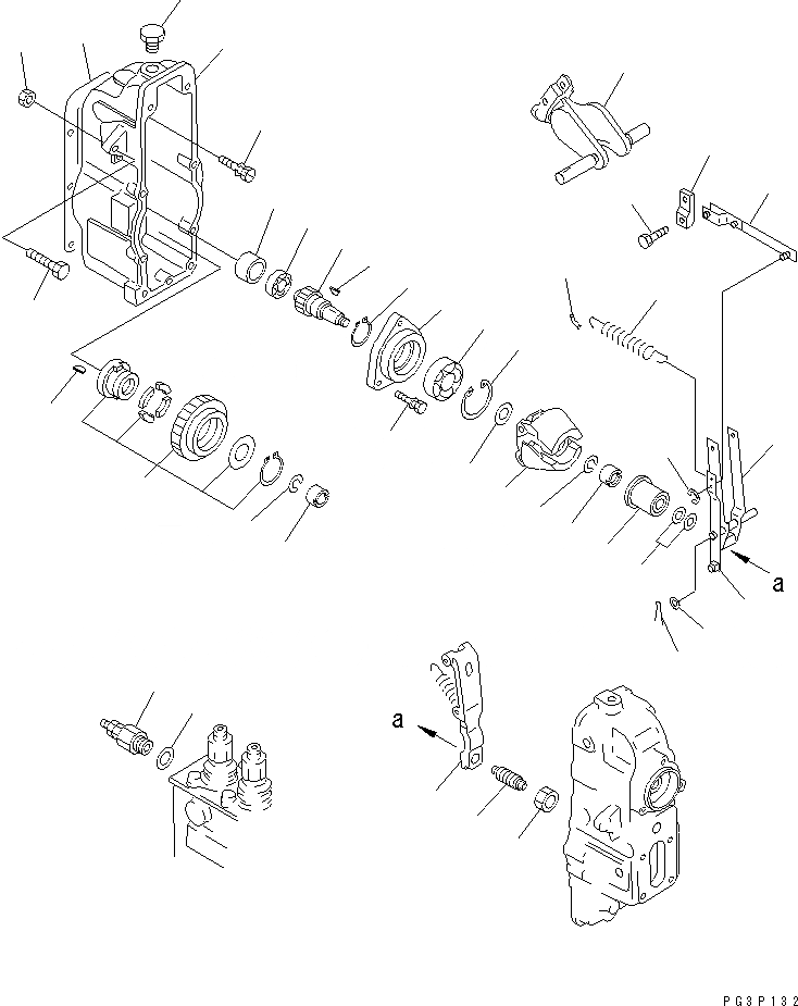 Схема запчастей Komatsu SA6D140-1C - ТОПЛ. НАСОС (РЕГУЛЯТОР) (/) (ВНУТР. ЧАСТИ)(№-8) ТОПЛИВН. СИСТЕМА