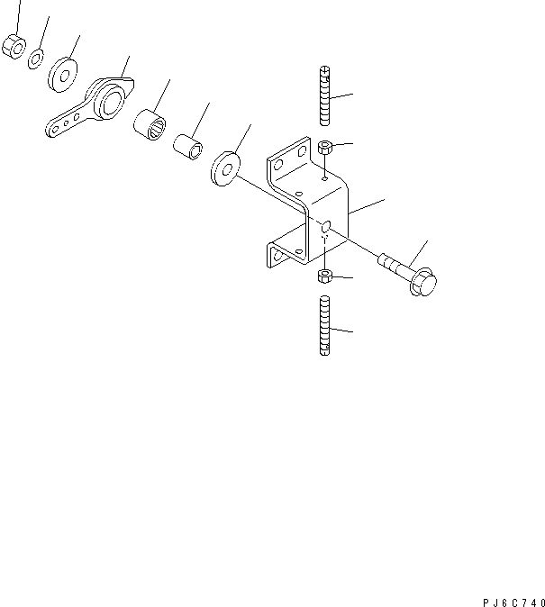 Схема запчастей Komatsu SA6D140-1LL - ACCEL РЫЧАГ(№8-) ДВИГАТЕЛЬ