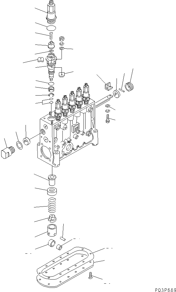 Схема запчастей Komatsu SA6D140-1L - ТОПЛ. НАСОС (НАСОС) (/)(№97-8) ТОПЛИВН. СИСТЕМА