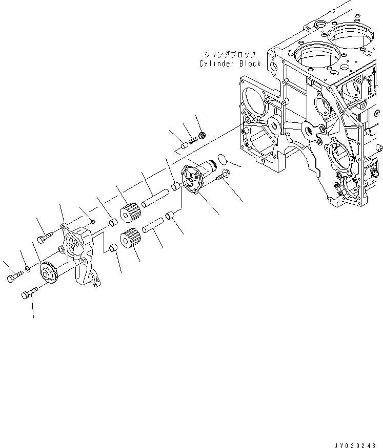 Схема запчастей Komatsu SA6D140E-2A-7 - МАСЛ. НАСОС(№9-) ДВИГАТЕЛЬ