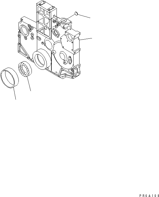 Схема запчастей Komatsu SA6D140-2C-G - ПЕРЕДН. COVER(№79-) ДВИГАТЕЛЬ