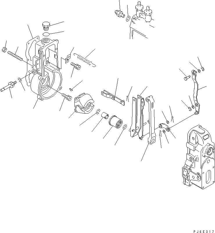 Схема запчастей Komatsu SA6D140-2C-G - ТОПЛ. НАСОС (РЕГУЛЯТОР) (/) (ВНУТР. ЧАСТИ)(№987-) ДВИГАТЕЛЬ