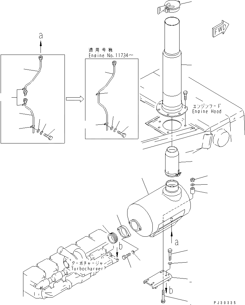 Схема запчастей Komatsu SA6D170-B-1B - ГЛУШИТЕЛЬ ГОЛОВКА ЦИЛИНДРОВ