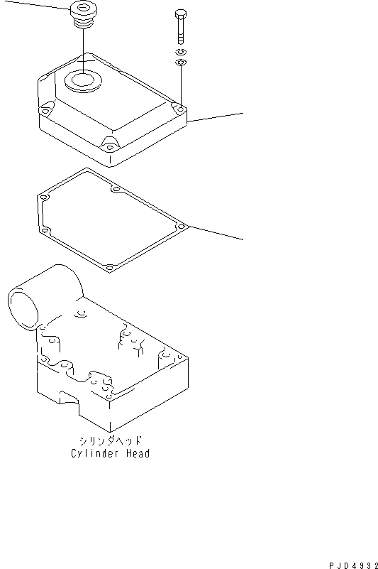 Схема запчастей Komatsu SA6D170E-2A-D - ГОЛОВКА ЦИЛИНДРОВ COVER(№9-) ДВИГАТЕЛЬ