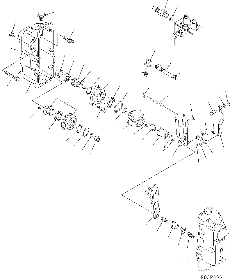 Схема запчастей Komatsu SA6D170-B-1J - ТОПЛ. НАСОС (РЕГУЛЯТОР) (/)(№-) ТОПЛИВН. СИСТЕМА