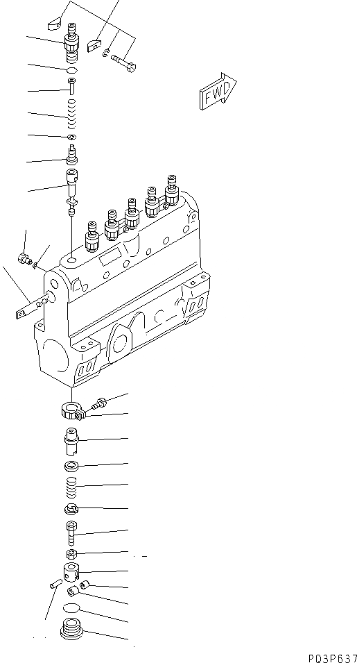 Схема запчастей Komatsu SA6D170-A-1Q - ТОПЛ. НАСОС (НАСОС) (/) ТОПЛИВН. СИСТЕМА