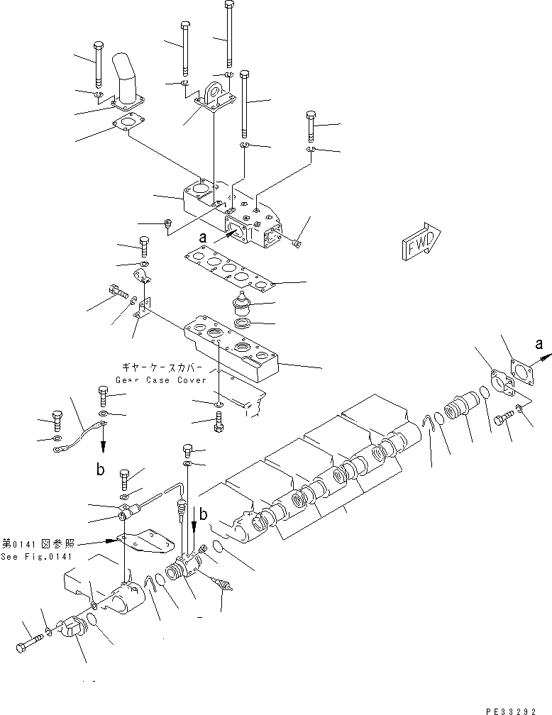 Схема запчастей Komatsu SA6D170-B-1F - ВОДЯНОЙ КОЛЛЕКТОР И ТЕРМОСТАТ ГОЛОВКА ЦИЛИНДРОВ