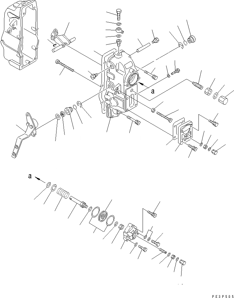 Схема запчастей Komatsu SA6D170-B-1F - ТОПЛ. НАСОС (РЕГУЛЯТОР) (/) (ВНУТР. ЧАСТИ)(№-) ТОПЛИВН. СИСТЕМА