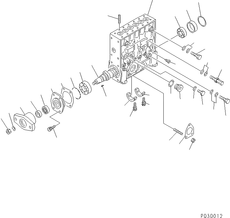 Схема запчастей Komatsu SA6D170-B-1F-SP - ТОПЛ. НАСОС (НАСОС) (/) (ВНУТР. ЧАСТИ)(№7-) ТОПЛИВН. СИСТЕМА