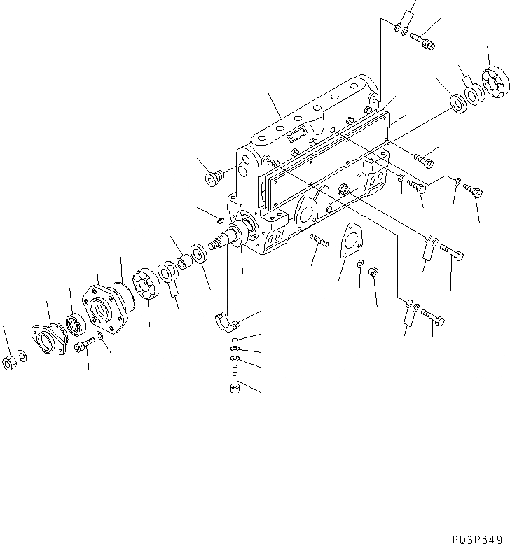 Схема запчастей Komatsu SA6D170-A-1J - ТОПЛ. НАСОС (НАСОС) (/)(№798-) ТОПЛИВН. СИСТЕМА