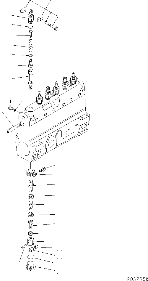 Схема запчастей Komatsu SA6D170-A-1J - ТОПЛ. НАСОС (НАСОС) (/)(№8-797) ТОПЛИВН. СИСТЕМА