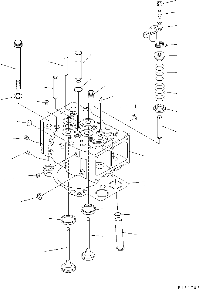 Схема запчастей Komatsu SA6D170-B-1E - ГОЛОВКА ЦИЛИНДРОВ ГОЛОВКА ЦИЛИНДРОВ