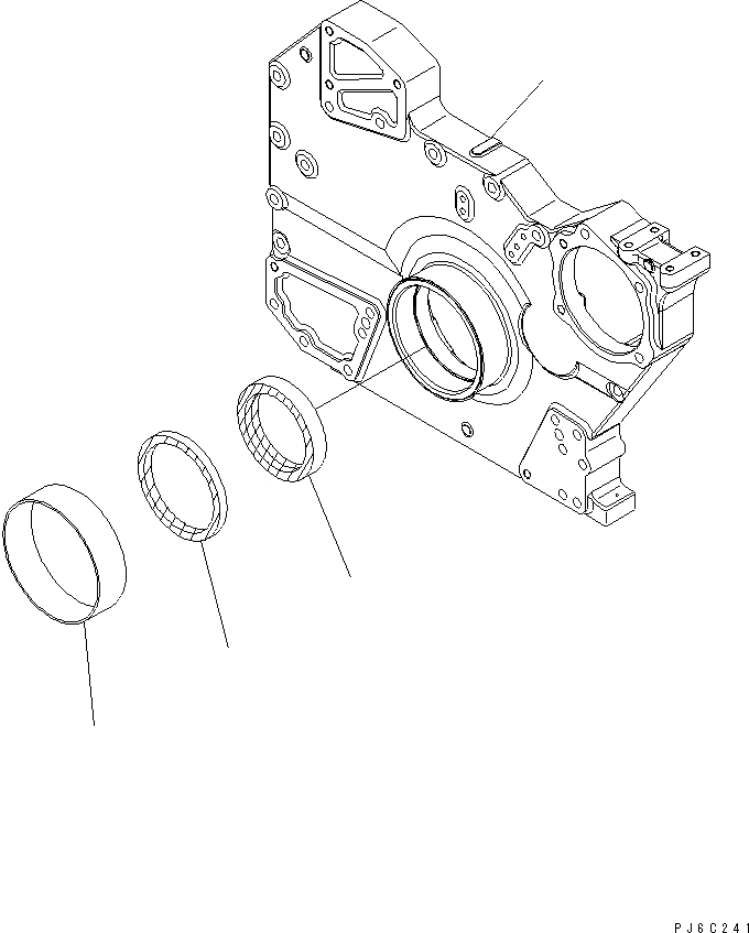 Схема запчастей Komatsu SA6D170E-3A-7 - ПЕРЕДН. COVER ДВИГАТЕЛЬ