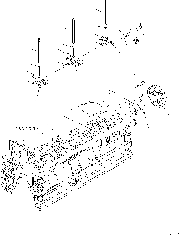 Схема запчастей Komatsu SA6D170E-3A-7 - РАСПРЕДВАЛ ДВИГАТЕЛЬ